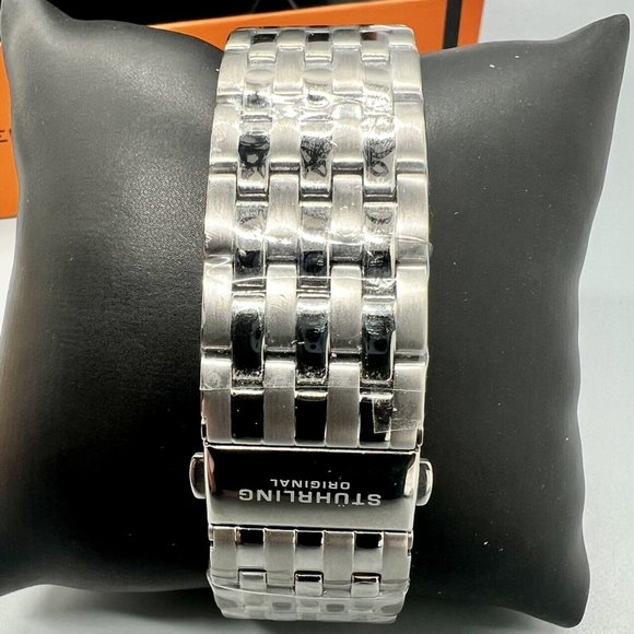 Stuhrling 3922 1 Special Reserve Automatic Dual Time Stainless Steel Men's Watch - Picture 5 of 10